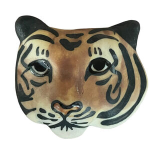 Carol Halmy Porcelain Tiger Brooch/Pin